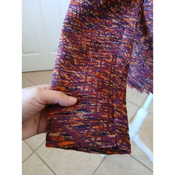 Coldwater Creek Southwestern Sweater Jacket Small Embroidered Fringe Unique - Picture 5 of 15